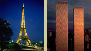 Eiffel Tower and WTC Towers